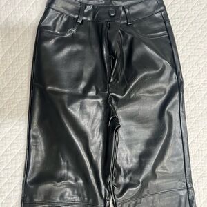 Black Faux Leather Pants
